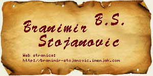 Branimir Stojanović vizit kartica